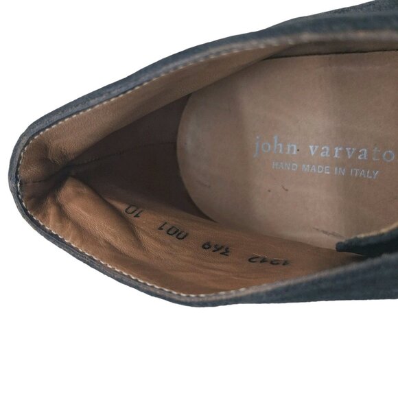 John Varvatos Boots Mens Size 10 Black Suede Chukka Ankle Lace Up Made in Italy - Picture 10 of 12